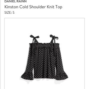 Kingston cold shoulder polka dot top